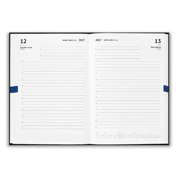 Agenda personalizada 21 x 15 cm com fecho magnético Agenda personalizada 21 x 15 cm com fecho magnético