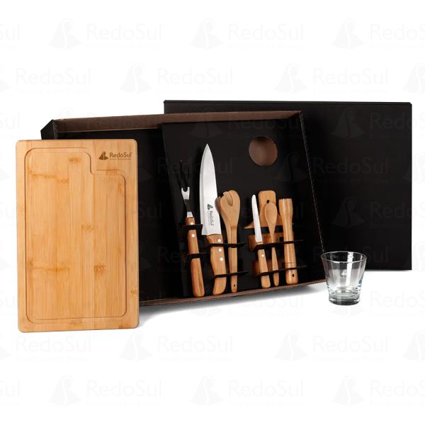 Kit Churrasco Personalizado e caipirinha com 9 peças