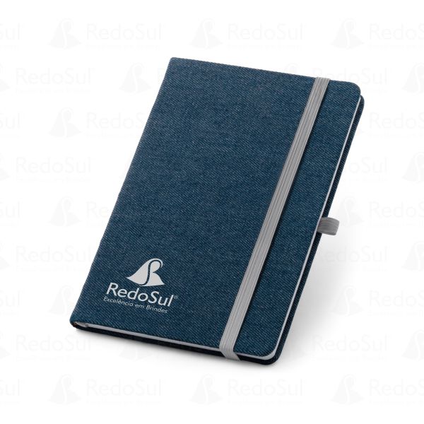 Caderno Personalizado tipo Moleskine Jeans  14 x 21 cm