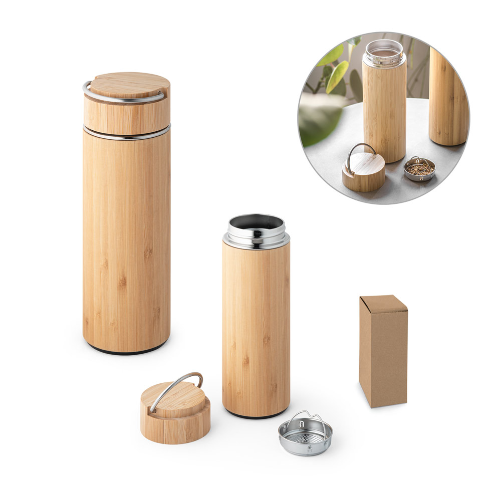 RD 94239-Squeeze de bambu e aço inox personalizado