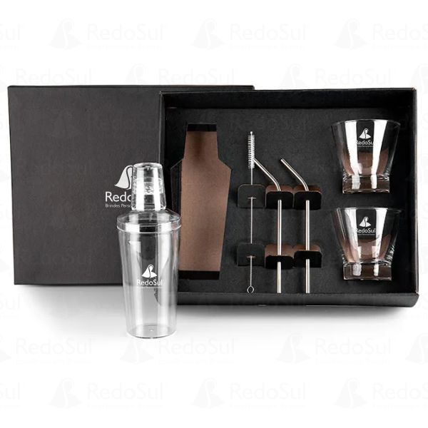 RD 7090172-Kit para drinks com coqueteleira 6 peças