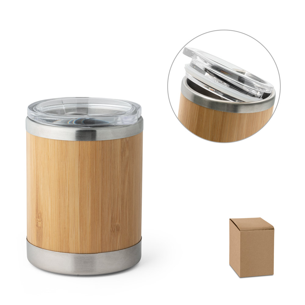 RD 94761-Copo de bambu e aço inox Personalizado