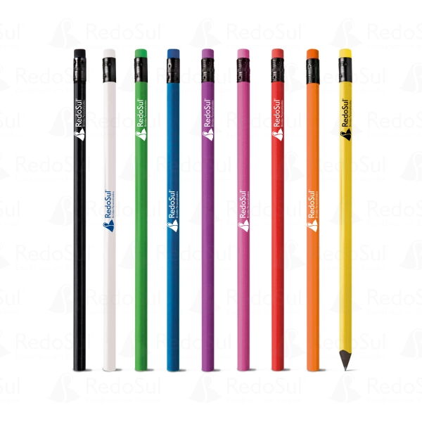 RD 51797-Lápis personalizado com borracha em resina reciclada