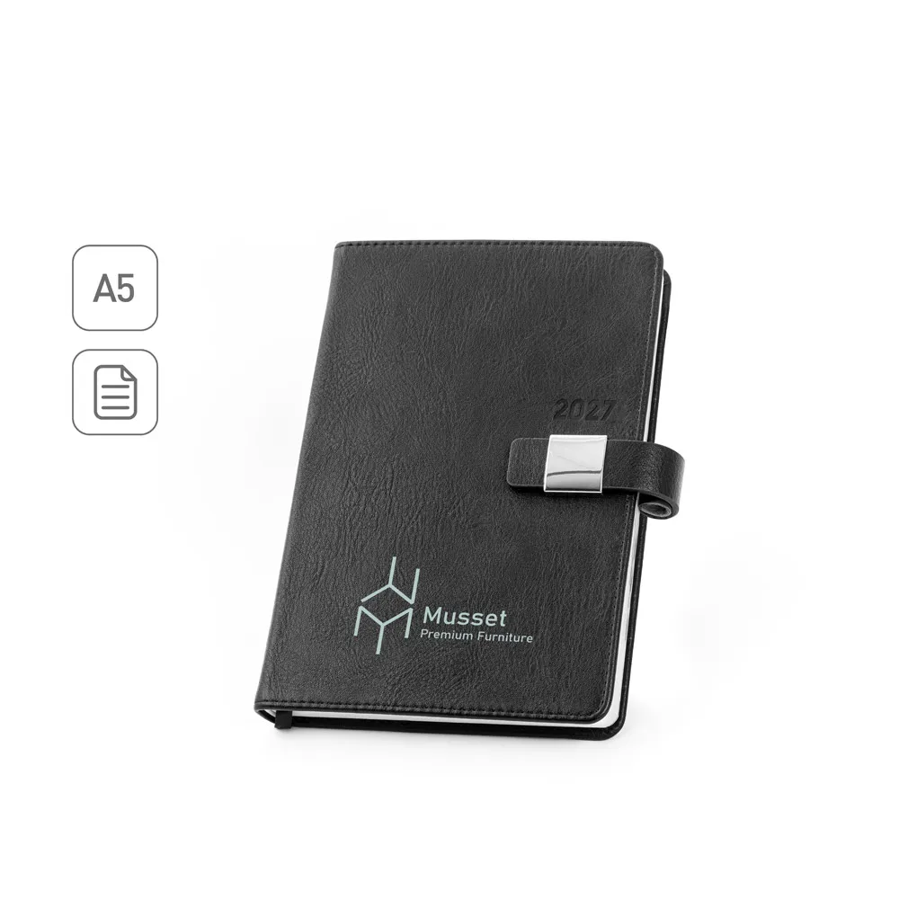RD 66221-Agenda personalizada 21 x 15 cm com fecho magnético