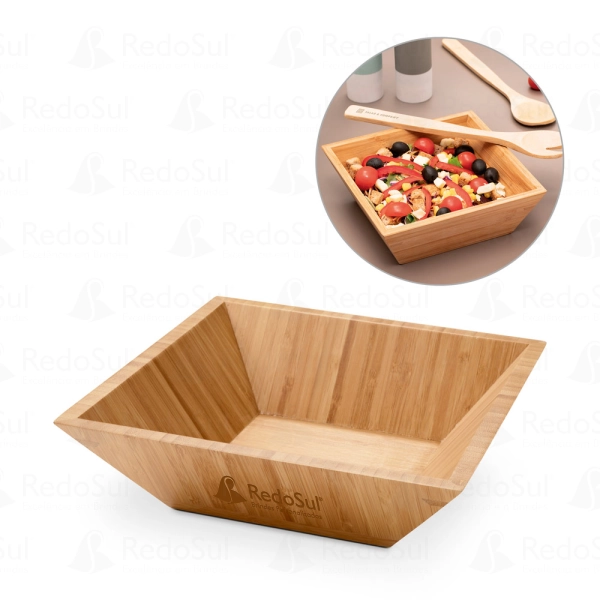 RD 93968-Saladeira Personalizada em Bambu