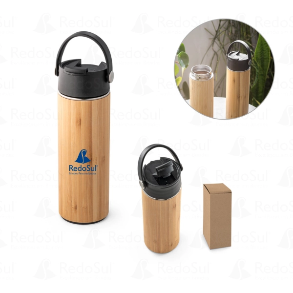 RD 94257-Squeeze em bambu personalizado Térmico RD 94257-Squeeze em bambu personalizado Térmico