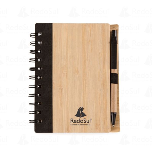 RD 7613775-Bloco de Bambu Personalizado 16 cm x 13,3 cm 