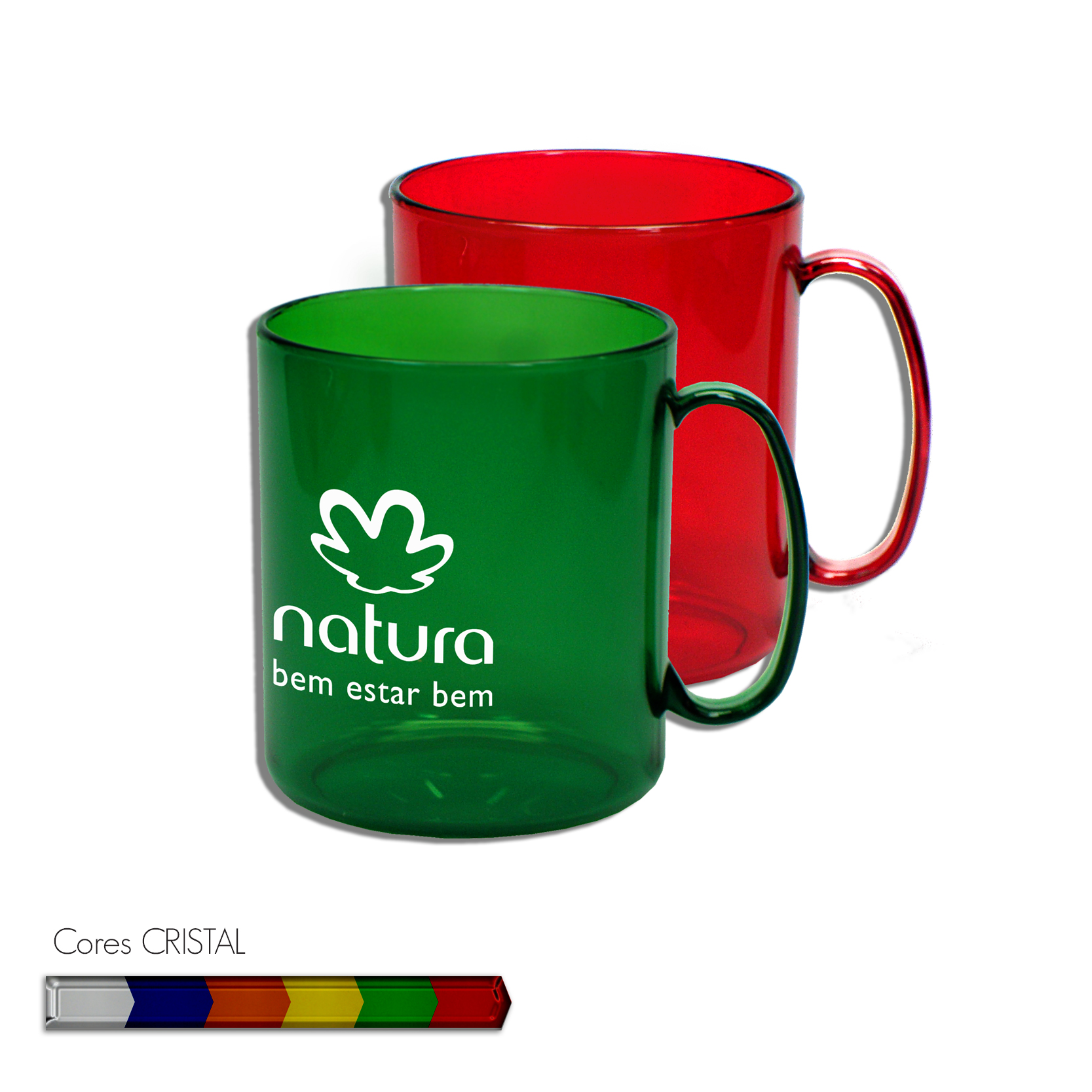 Caneca personalizada Redonda Translúcida 400 ml