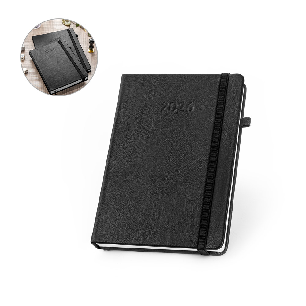 Agenda semanal personalizada com capa em PU à base de água 24 x 17 cm